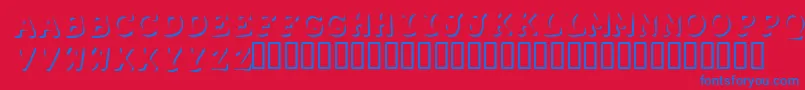 フォントShadowpuppets – 赤い背景に青い文字
