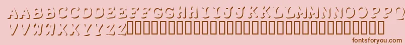 Shadowpuppets Font – Brown Fonts on Pink Background