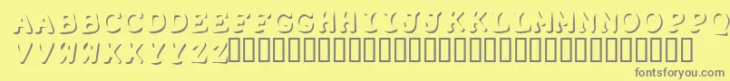 Shadowpuppets Font – Gray Fonts on Yellow Background