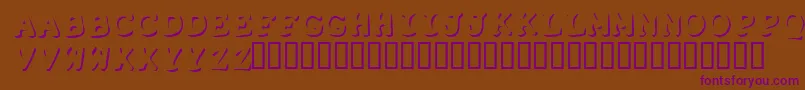 Shadowpuppets Font – Purple Fonts on Brown Background