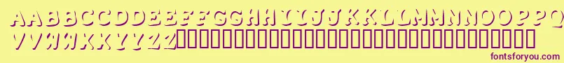 Shadowpuppets Font – Purple Fonts on Yellow Background