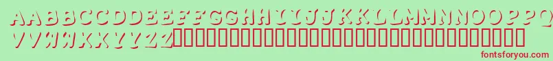 Shadowpuppets Font – Red Fonts on Green Background