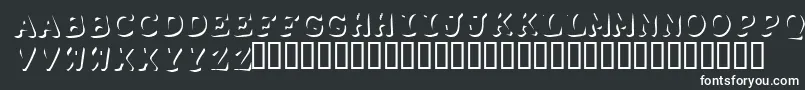 Shadowpuppets-fontti – valkoiset fontit mustalla taustalla