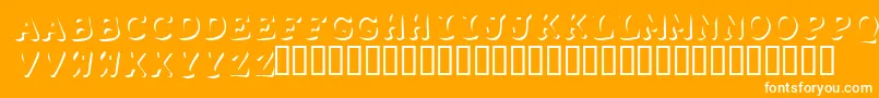 Shadowpuppets Font – White Fonts on Orange Background