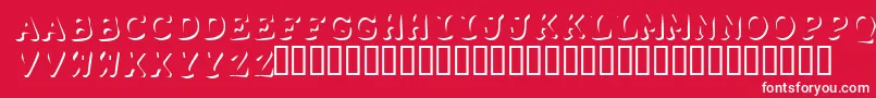 Shadowpuppets Font – White Fonts on Red Background