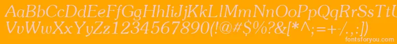 SouvenI Font – Pink Fonts on Orange Background