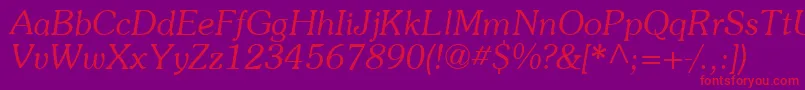 SouvenI Font – Red Fonts on Purple Background