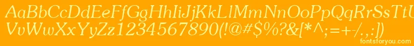 Подробнее о шрифте SouvenI Шрифт SouvenI – жёлтые шрифты на оранжевом фоне