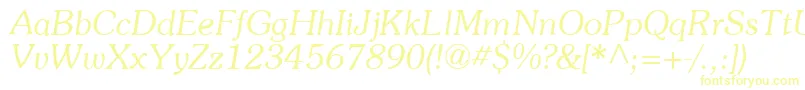 SouvenI-fontti – keltaiset fontit