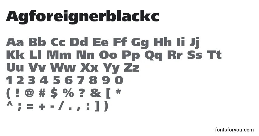 Fuente Agforeignerblackc - alfabeto, números, caracteres especiales