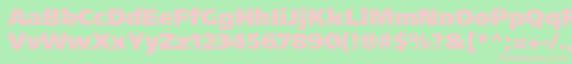 Agforeignerblackc Font – Pink Fonts on Green Background