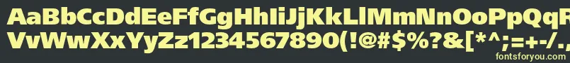 Agforeignerblackc Font – Yellow Fonts on Black Background
