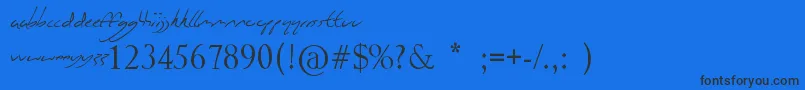 VineyardMagazines Font – Black Fonts on Blue Background