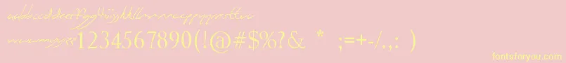 VineyardMagazines Font – Yellow Fonts on Pink Background