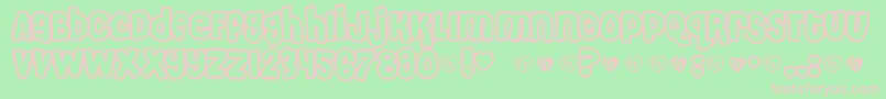 Cherl Font – Pink Fonts on Green Background