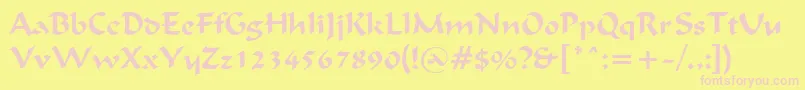 Ignacio Font – Pink Fonts on Yellow Background