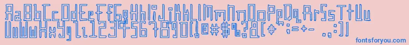Gunther ffy-Schriftart – Blaue Schriften auf rosa Hintergrund