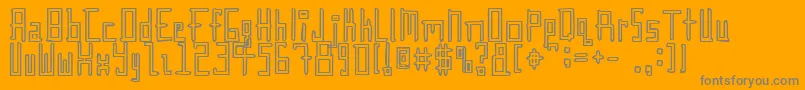 Gunther ffy Font – Gray Fonts on Orange Background