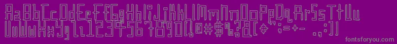 Gunther ffy-Schriftart – Graue Schriften auf violettem Hintergrund