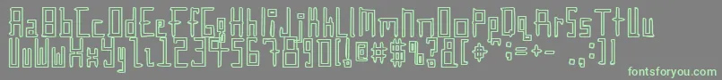 Gunther ffy Font – Green Fonts on Gray Background