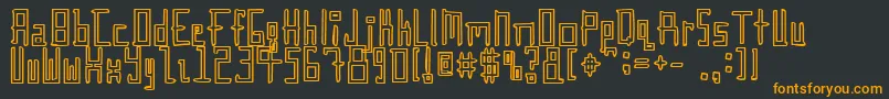 Gunther ffy Font – Orange Fonts on Black Background