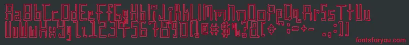 Gunther ffy Font – Red Fonts on Black Background