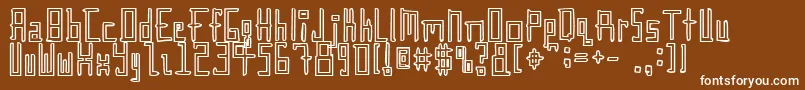 フォントGunther ffy – 茶色の背景に白い文字
