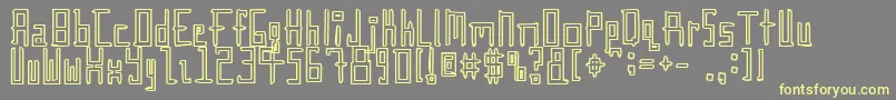 フォントGunther ffy – 黄色のフォント、灰色の背景