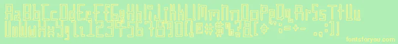 Gunther ffy Font – Yellow Fonts on Green Background