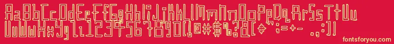 Gunther ffy Font – Yellow Fonts on Red Background