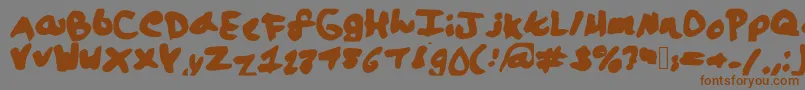 Czcionka Lalaland – brązowe czcionki na szarym tle