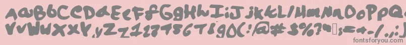 Czcionka Lalaland – szare czcionki na różowym tle