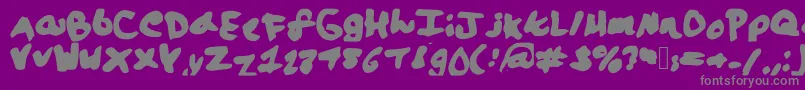 fuente Lalaland – Fuentes Grises Sobre Fondo Morado