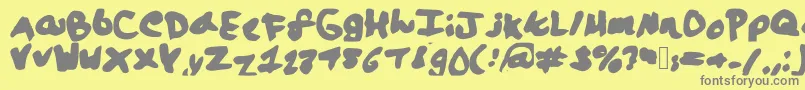Więcej informacji o czcionce Lalaland Czcionka Lalaland – szare czcionki na żółtym tle