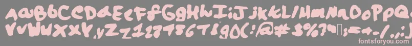 Lalaland-Schriftart – Rosa Schriften auf grauem Hintergrund