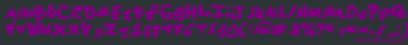 Czcionka Lalaland – fioletowe czcionki na czarnym tle