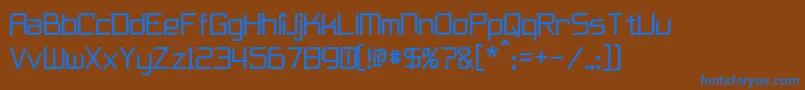 フォントFurmanite – 茶色の背景に青い文字