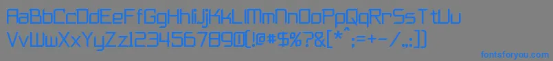 フォントFurmanite – 灰色の背景に青い文字