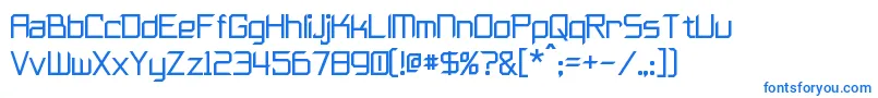 フォントFurmanite – 白い背景に青い文字