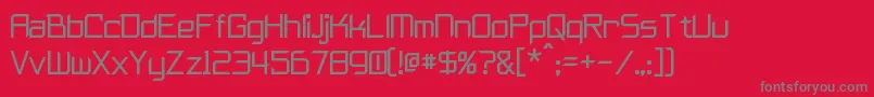 フォントFurmanite – 赤い背景に灰色の文字