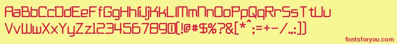 Furmanite Font – Red Fonts on Yellow Background