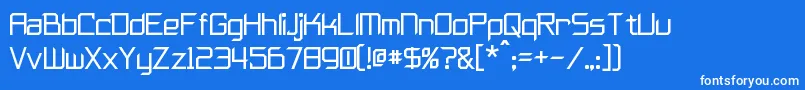 フォントFurmanite – 青い背景に白い文字