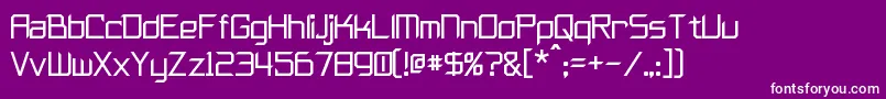 フォントFurmanite – 紫の背景に白い文字