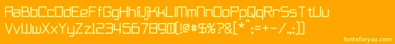 Furmanite Font – Yellow Fonts on Orange Background