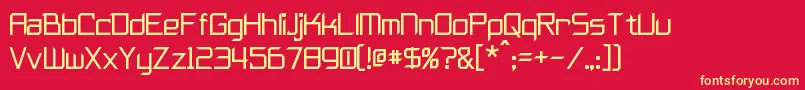 Furmanite Font – Yellow Fonts on Red Background