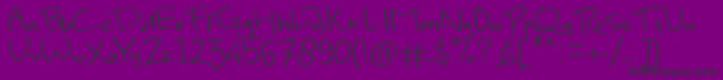 OneDayInMalangbong Font – Black Fonts on Purple Background