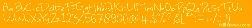 OneDayInMalangbong Font – Yellow Fonts on Orange Background