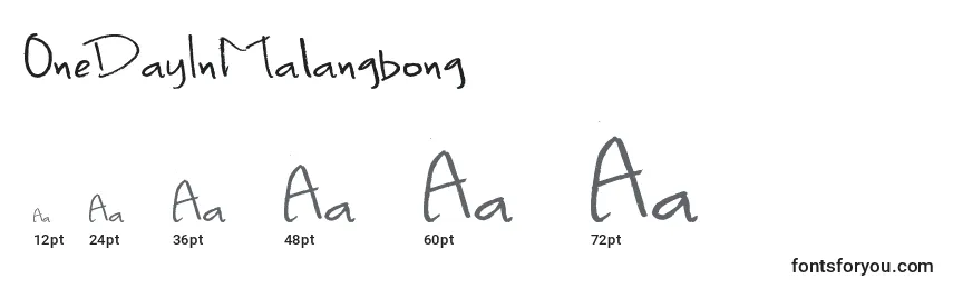 OneDayInMalangbong Font Sizes