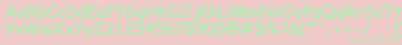 ComicSansMsРџРѕР»СѓР¶РёСЂРЅС‹Р№ Font – Green Fonts on Pink Background