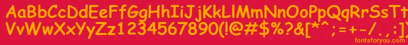 ComicSansMsРџРѕР»СѓР¶РёСЂРЅС‹Р№ Font – Orange Fonts on Red Background